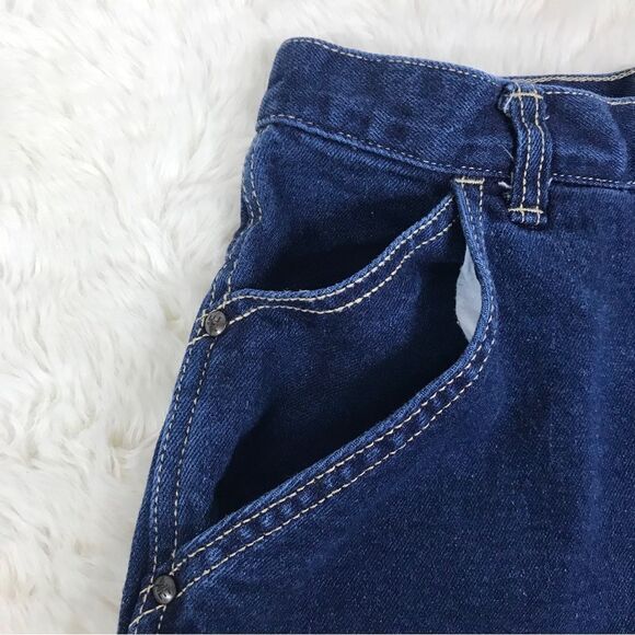 Vintage 50s Bareback Tapered Leg Cuffed Mom Jean Rockabilly Dark Wash Size 0 - Picture 6 of 13